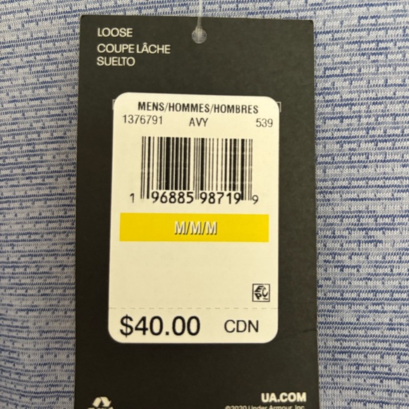 NEW UNDER ARMOUR Men’s Loose Fit T Shirt, Polyester/Elastane, Size M, Never Worn - Picture 9 of 9